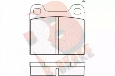 R BRAKE rb0169 -  Комплект тормозных колодок, дисковый тормоз